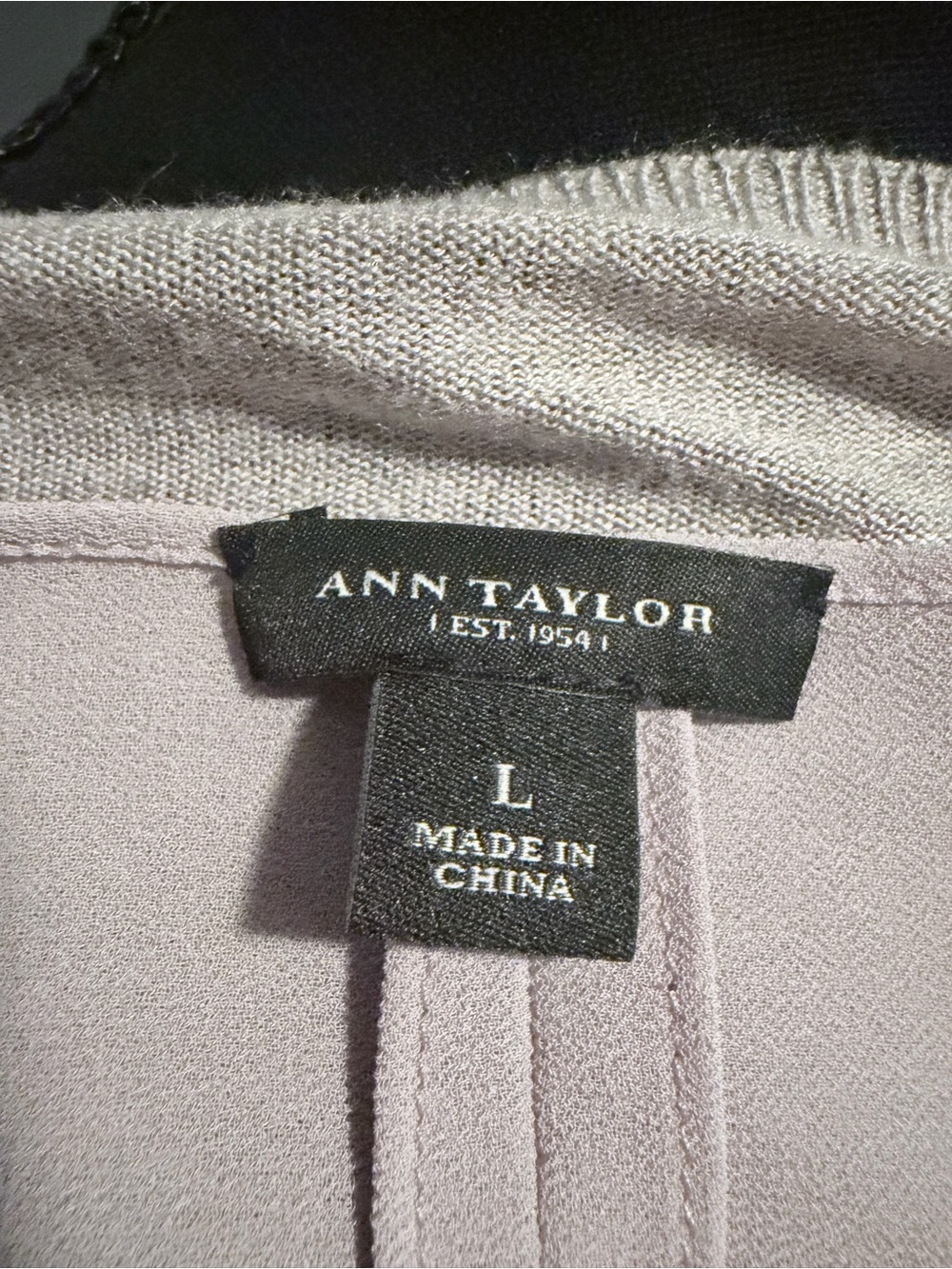Ann Taylor grey Scoop Neck Sweater